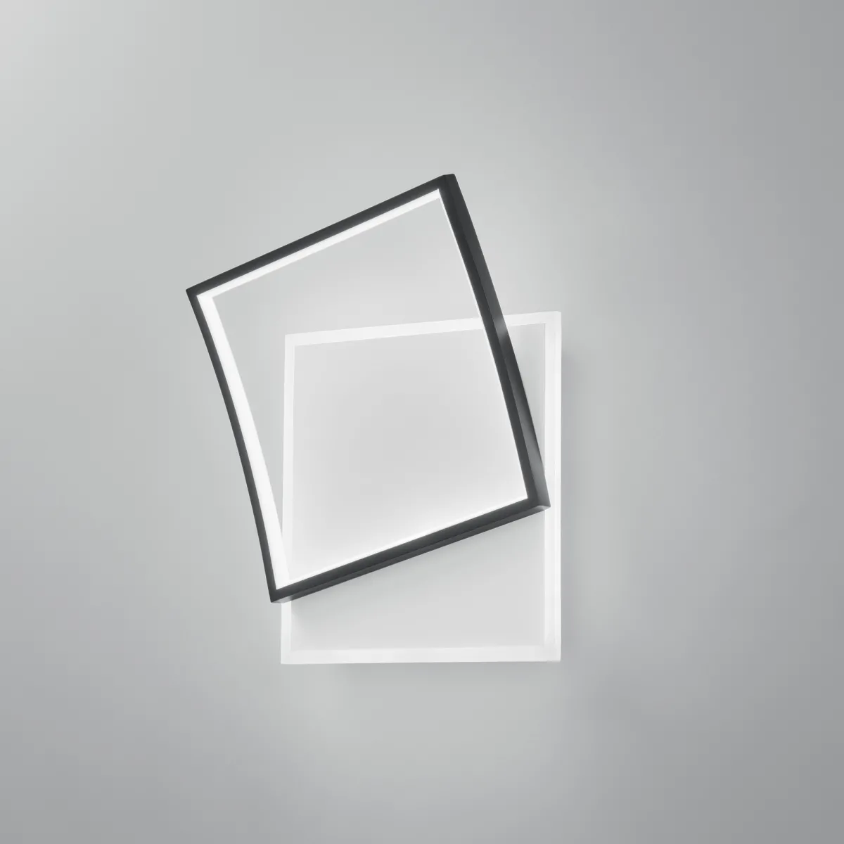 PLAFONIERA LED AYRTON QUADRATA NERA 42W 5200LM CCT 37X10X42CM