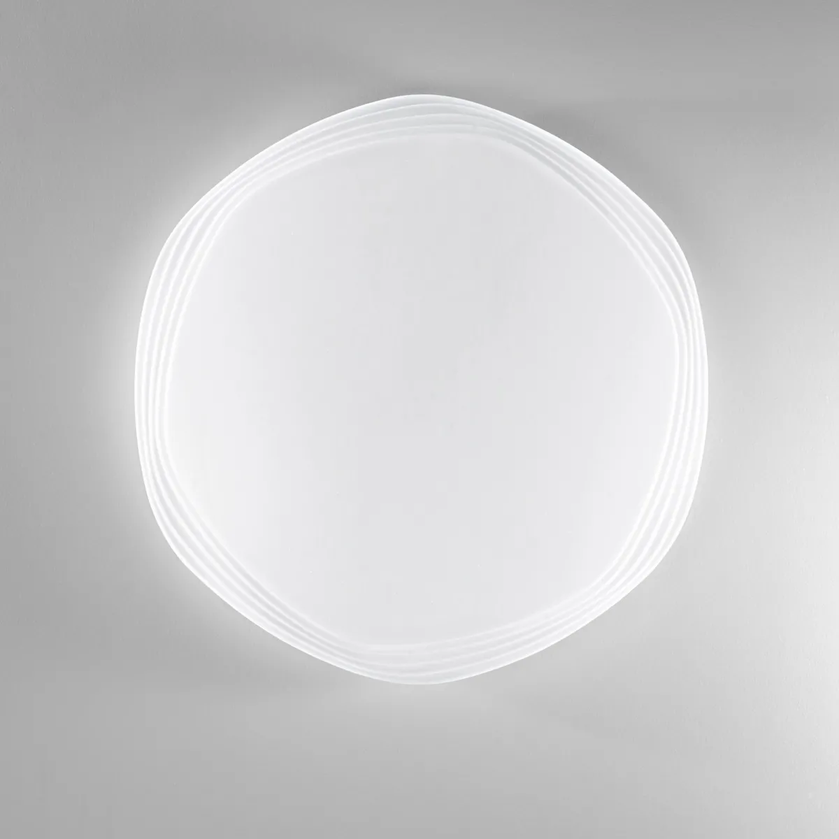 PLAFONIERA LED PSYCHE BIANCA 66W 6540LM CCT CON TELECOMANDO 80X80X7,5CM