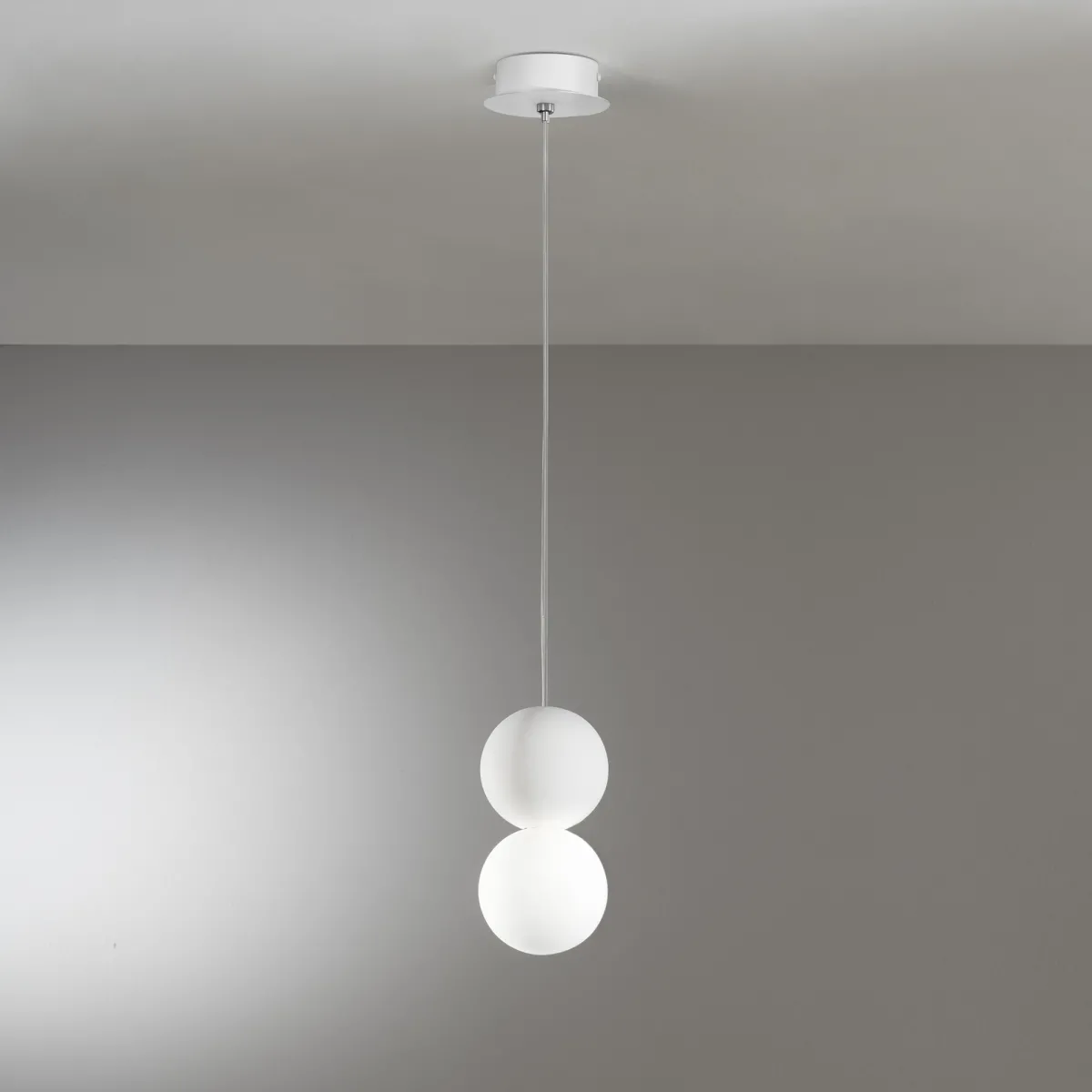 SOSPENSIONE KISS SFERICA BIANCA 1XGU9 10X120CM