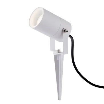 PROIETTORE AKRON BIANCO CON PICCHETTO 1XGU10 IP65 10X6CM