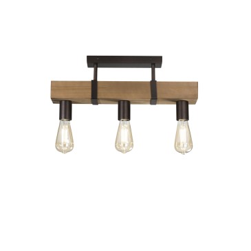 PLAFONIERA TEXAS LEGNO 3XE27 50X10X22CM