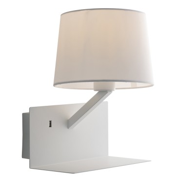 APPLIQUE CIAK BIANCA CON USB 2A USB 2A 1XE27 23X22,5X31CM