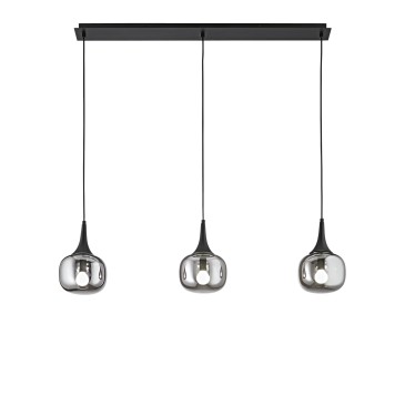 SOSPENSIONE JAIPUR FUME'/NERA 3XE14 97X150CM