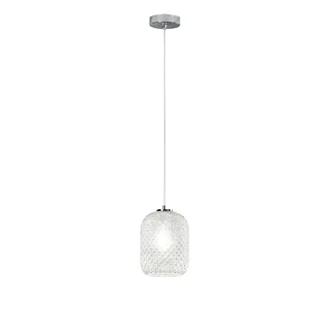 SOSPENSIONE ASHFORD OVALE TRASPARENTE 1XE27 15X150CM