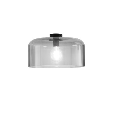 PLAFONIERA GIBUS FUME' 1XE27 40X40X23CM