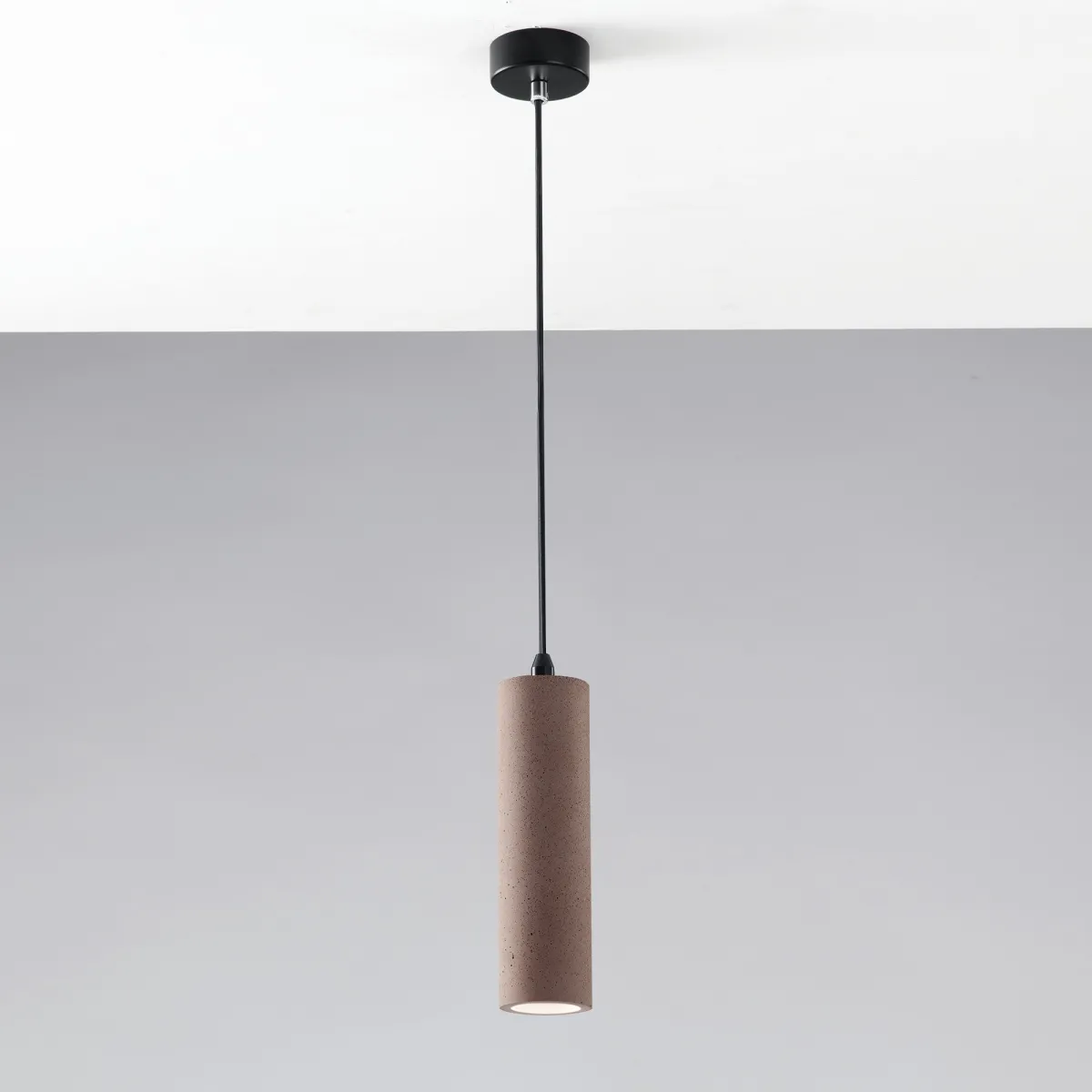 SOSPENSIONE KRUK TONDA MATTONE 1XGU10 7X130CM