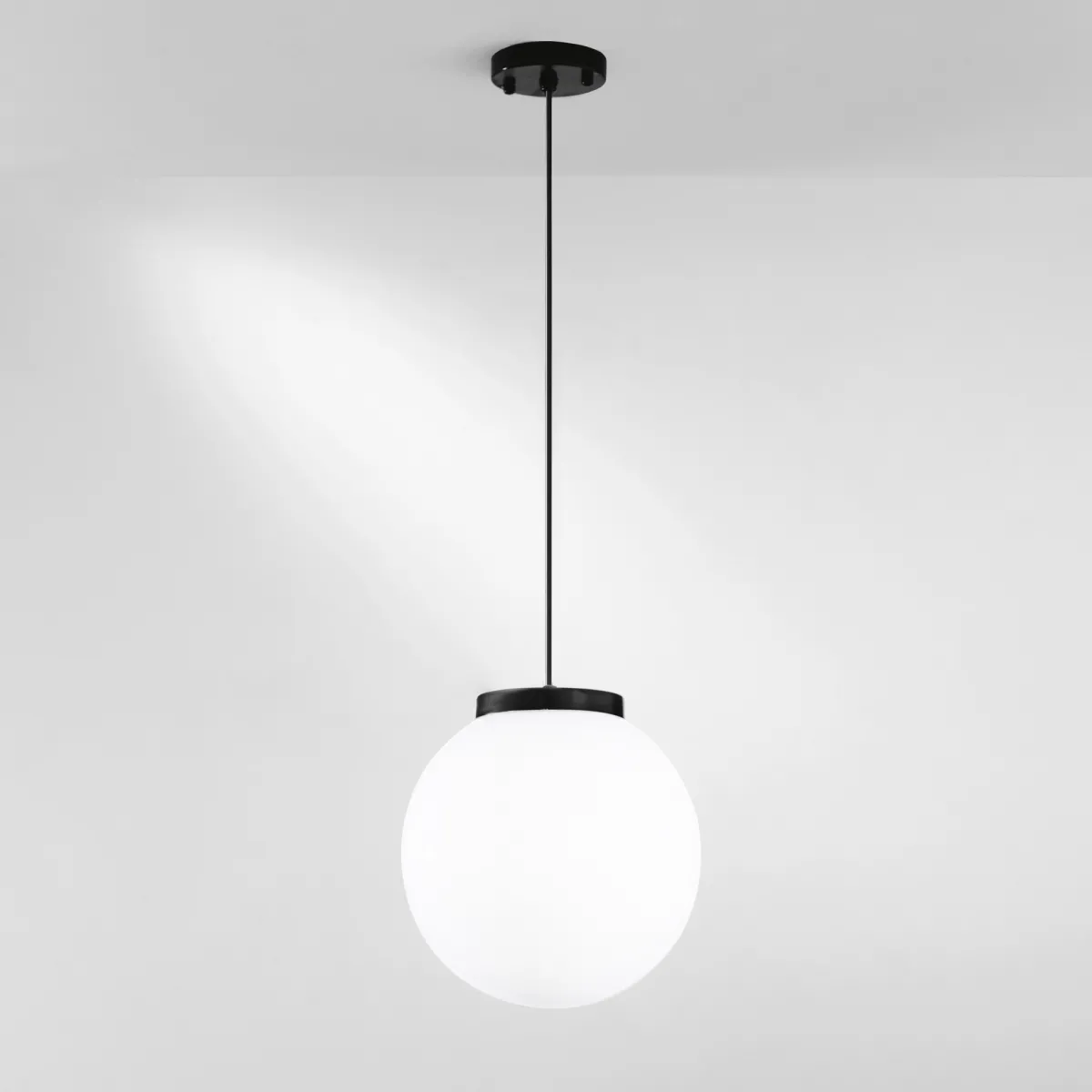 SOSPENSIONE POLLY IN FIBRA DI PLASTICA E PMMA BIANCO 1XE27 128X25X25 IP44 CM.