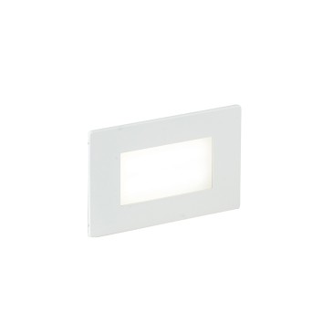SEGNAPASSI A INCASSO LED BOLT BIANCO/NIKEL 3W 200LM 4000K IP65 10,7X3,25X6,7CM