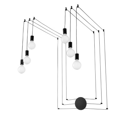 Plafonnier noir ou blanc 6XE27