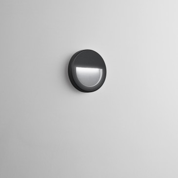 APPLIQUE LED SEGNAPASSI SMILE ANTRACITE 3W 300LM 4000K IP54 11X1,5CM