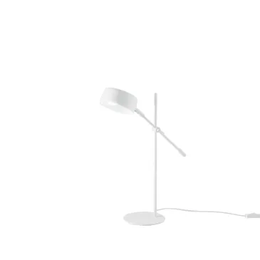 LAMPADA DA TAVOLO EIFFEL IN METALLO BIANCO CON PUNTO LUCE ORIENTABILE 1XE14 59,5X42X42CM