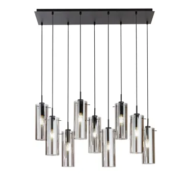 SOSPENSIONE MAGIC NERA/FUME' 9XE27 90X30X150CM