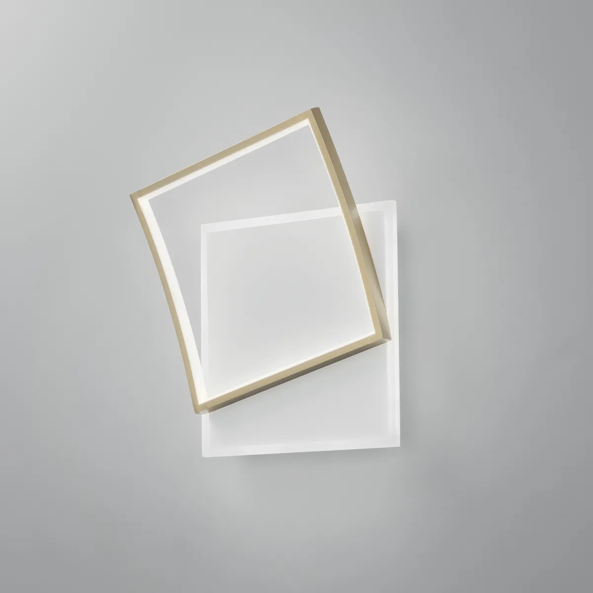 PLAFONIERA LED AYRTON QUADRATA ORO 42W 5200LM CCT 37X10X42CM