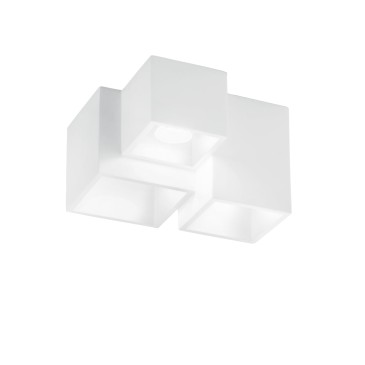 Plafonnier en plâtre à peindre 3xGU10