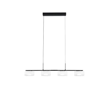 SOSPENSIONE LED EMILY BIANCA QUATTRO PENDENTI IN VETRO+METALLO 30W CCT 2700/3200/4000K 92X12X150CM
