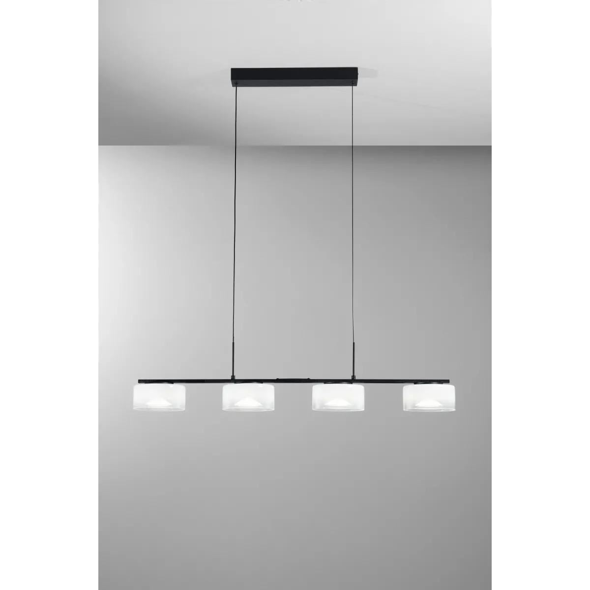 SOSPENSIONE LED EMILY BIANCA QUATTRO PENDENTI IN...