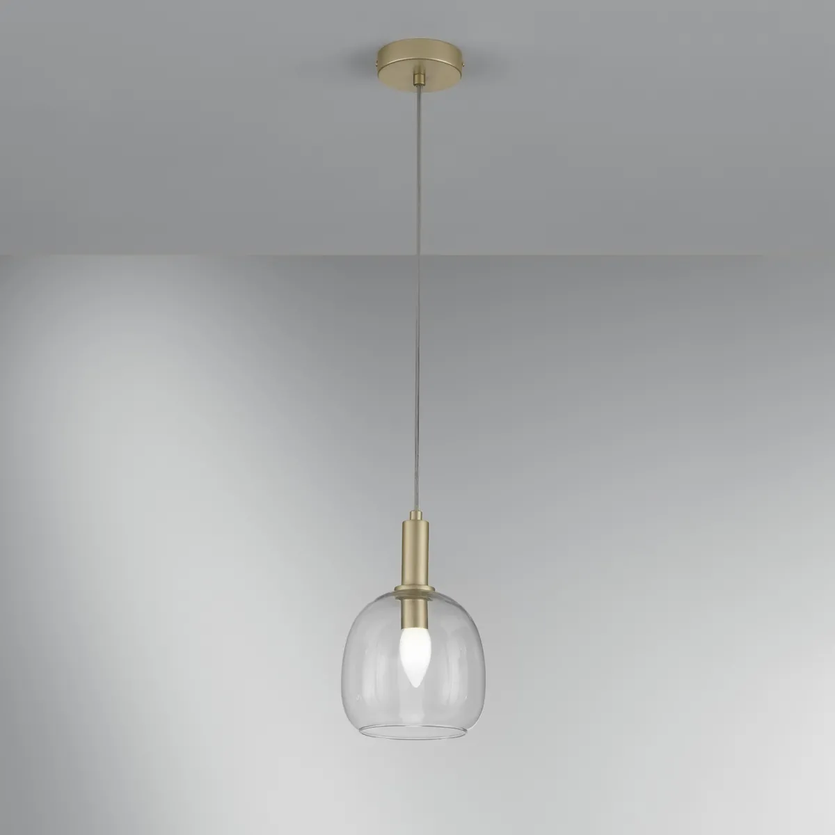 SOSPENSIONE BRANDY ORO 1XE14 16X16X150CM