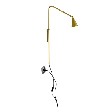 APPLIQUE ENEA ORO 1XGU10 37,7X9X69,5CM