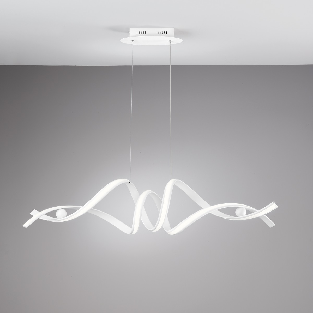 SOSPENSIONE LED MYSTRAL BIANCA 60W 8740LM CCT 115X30X124CM