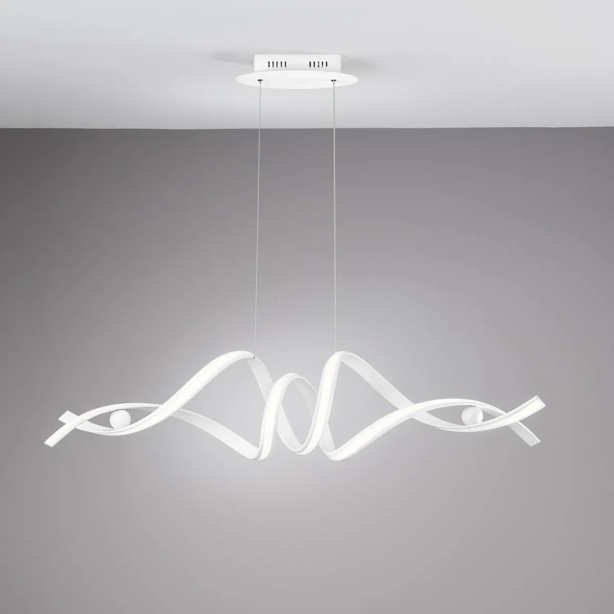 SOSPENSIONE LED MYSTRAL BIANCA 60W 8740LM CCT 115X30X124CM