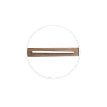 PLAFONIERA LED AZIMUTH NERA/LEGNO 36W 4820LM CCT 50X5CM