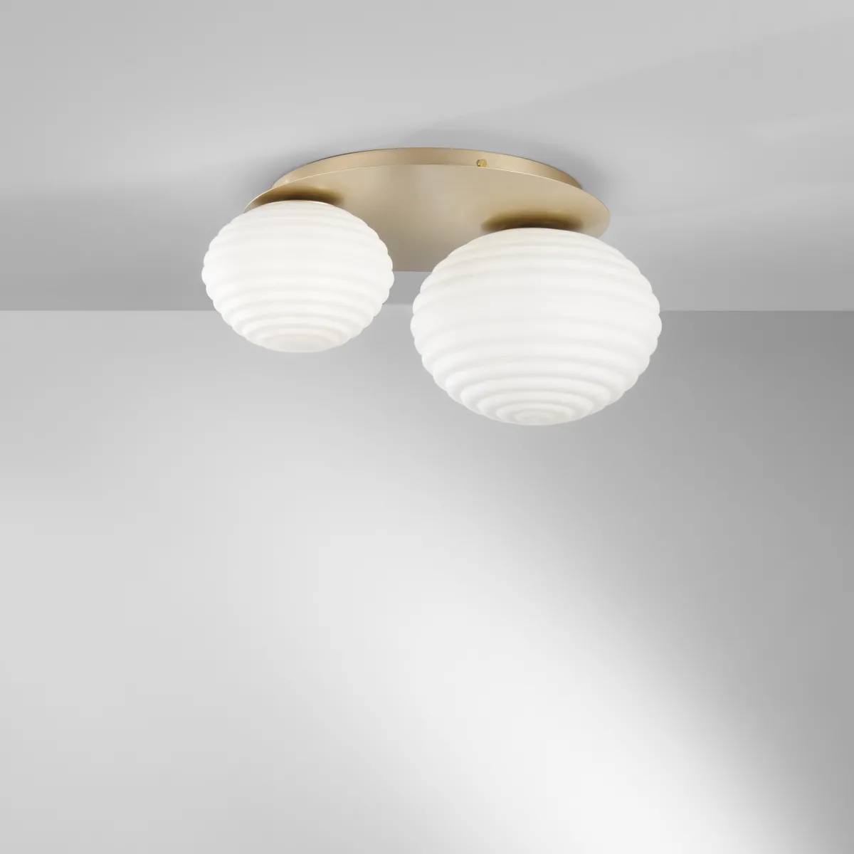 PLAFONIERA RIPPLE ORO 2XE27 45X21,5X35CM