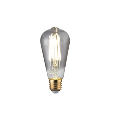 LAMPADINA LED FILAMENTO SMOKE E27 8W 210LM 1800K 300° 64X142mm 15000h CRI80