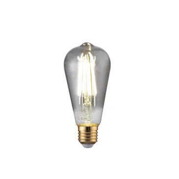 LAMPADINA LED FILAMENTO SMOKE E27 8W 210LM 1800K 300° 64X142mm 15000h CRI80