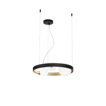 SOSPENSIONE SONETTO NERA/ORO 3XG9 45X4X150CM