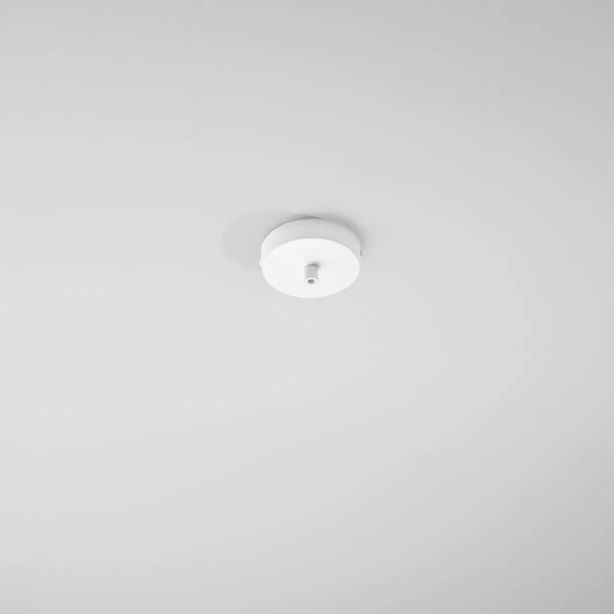 MONTATURA TONDA BIANCA A 1 FORO 10X4CM