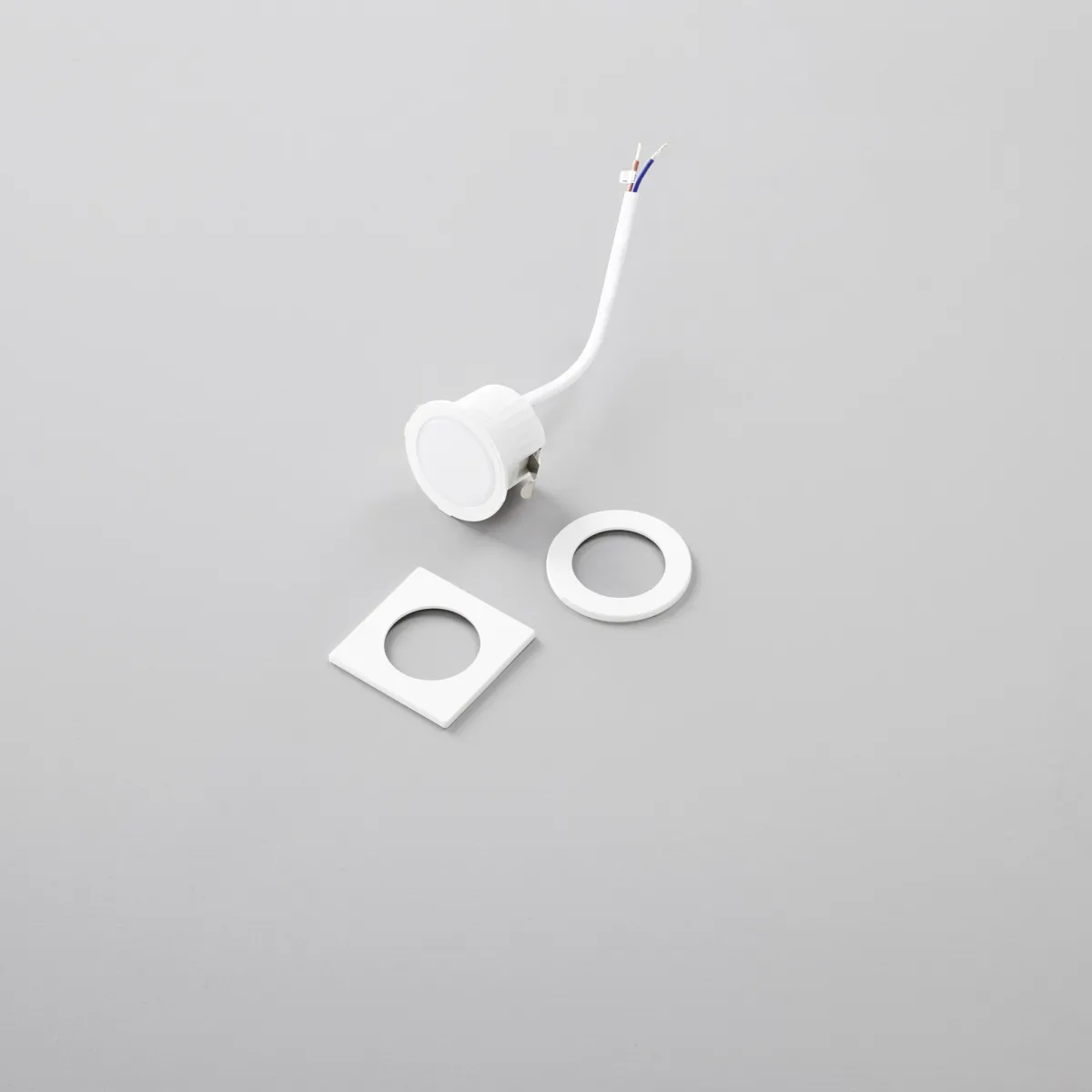 INCASSO LED DAMA BIANCO 3W 300LM 4000K GHIERA QUADRATA E TONDA 4,4X4,4X2,8CM