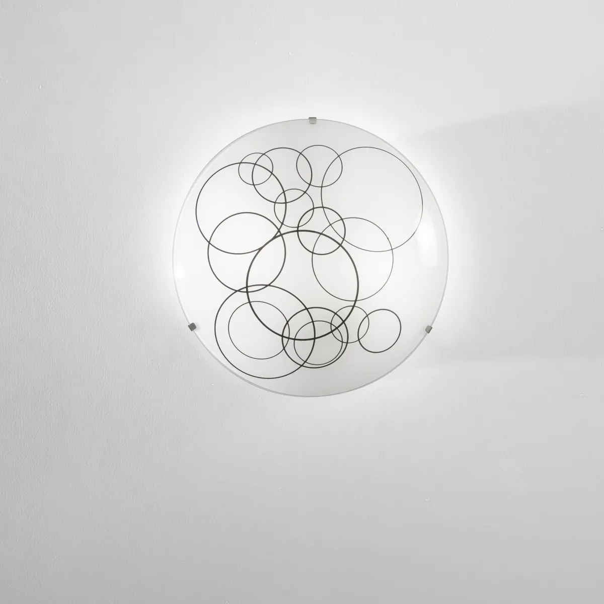 PLAFONIERA KARMA BIANCA/NERA 2XE27 30X30X9,5CM