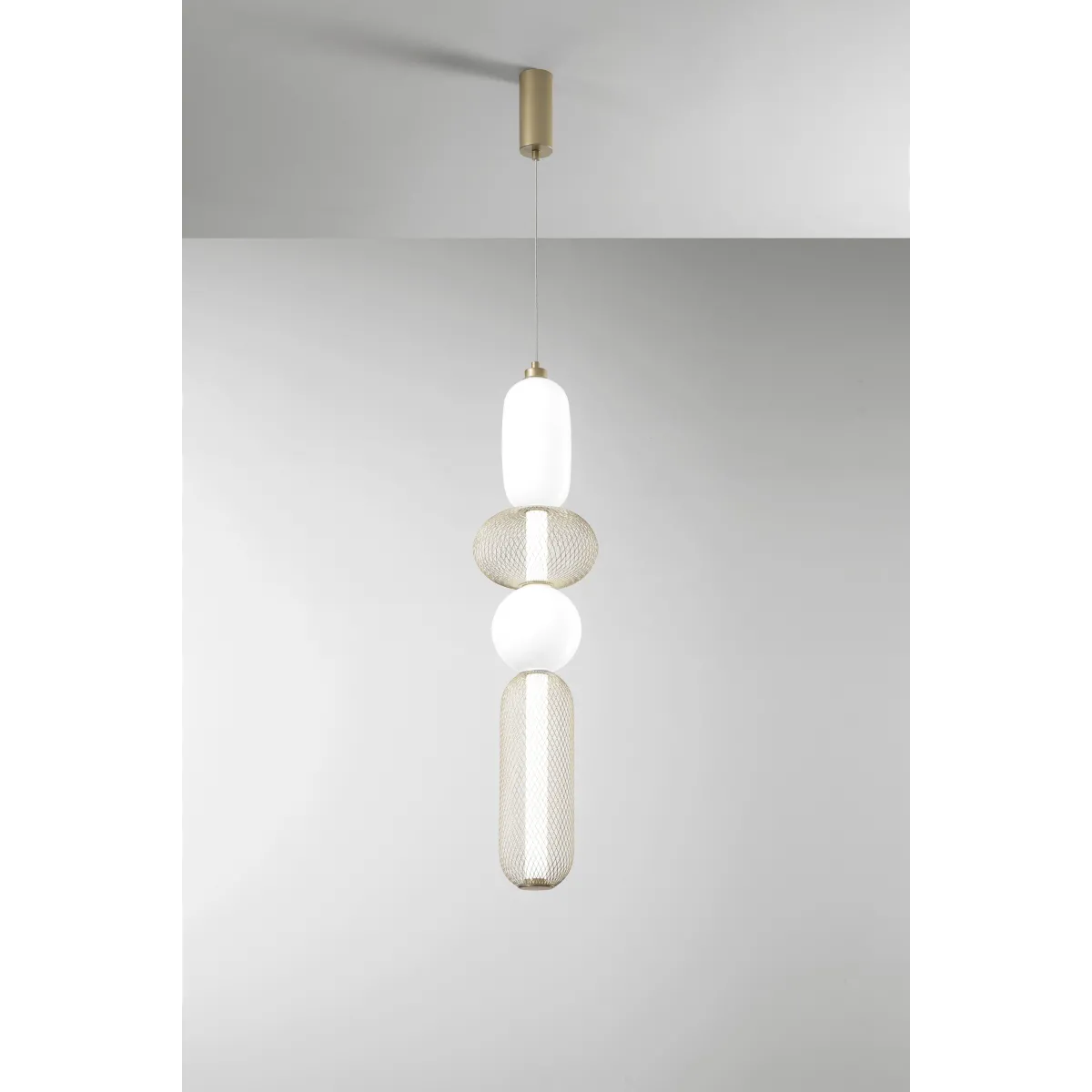 SOSPENSIONE LED INKAS ORO IN VETRO 31W 3720LM CCT...