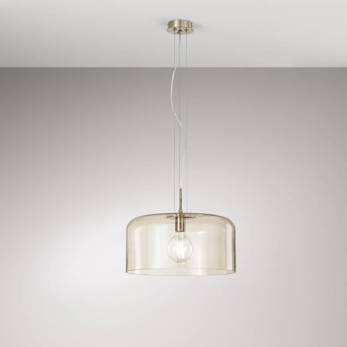 SOSPENSIONE GIBUS AMBRA 1XE27 40X40X150CM