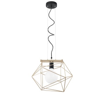 Suspension moderne noire ou blanche E27