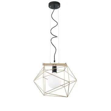 SOSPENSIONE ABRAXAS NERA/ORO 1XE27 40,5X29,5X150CM