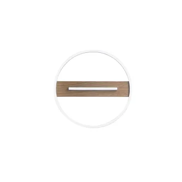 PLAFONIERA LED AZIMUTH NERA/LEGNO 26W 3290LM CCT 40,5X5CM