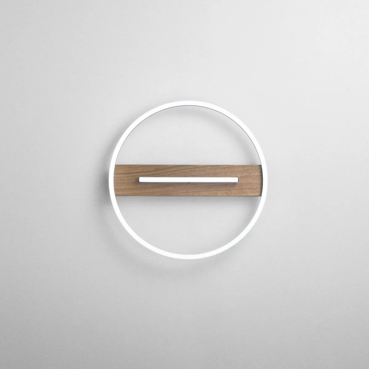 PLAFONIERA LED AZIMUTH NERA/LEGNO 26W 3290LM CCT 40,5X5CM