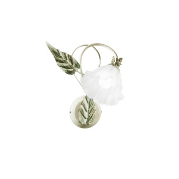 APPLIQUE ISOTTA AVORIO 1XE14 16X28X35CM