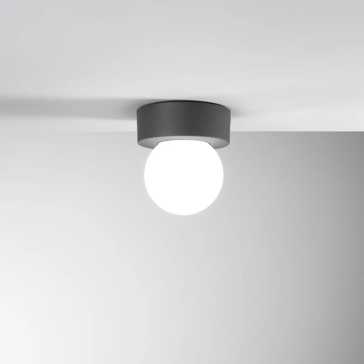 PLAFONIERA SKITTLE ANTRACITE 1XE27 IP54 18X19,2CM