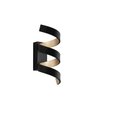 APPLIQUE LED HELIX NERA E ORO 9W 720LM 3000K 10X13,5X26CM