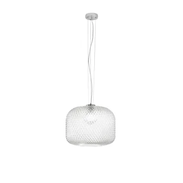 SOSPENSIONE ASHFORD SFERICA TRASPARENTE 1XE27 40X150CM