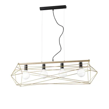 SOSPENSIONE ABRAXAS NERA/ORO 4XE27 106X29,5X150CM