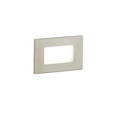 SEGNAPASSI A INCASSO LED BOLT BIANCO/NIKEL 3W 350LM CCT IP65 10,7X3,25X6,7CM