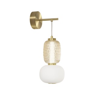 Applique murale LED dorée classique 18W