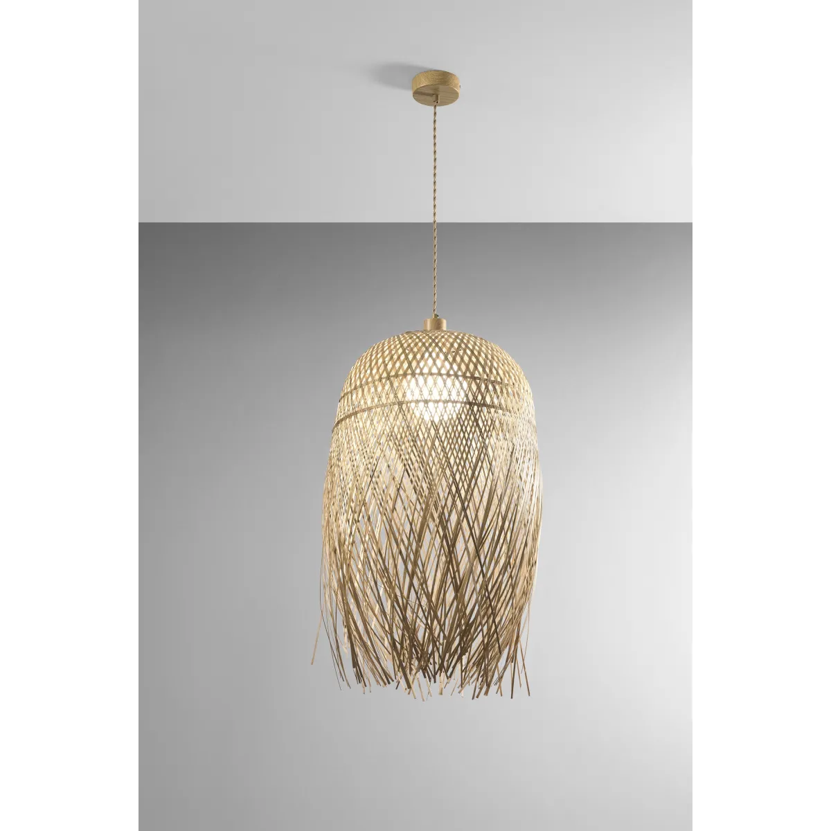 SOSPENSIONE BAHAMAS IN BAMBOO 1XE27 MAX 60W IP20 40X223CM