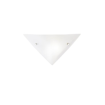 Applique murale triangulaire en verre blanc | Mondialshop