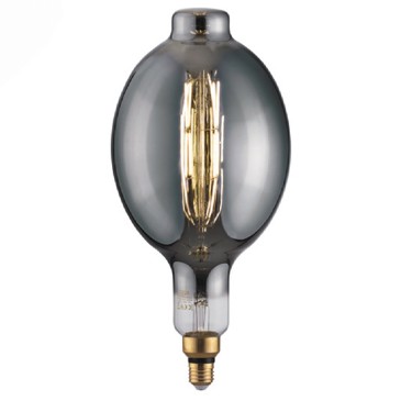 LAMPADINA LED FILAMENTO SMOKE BT180 E27 8W 250LM 1800K 300° 180X385mm 15000h CRI80