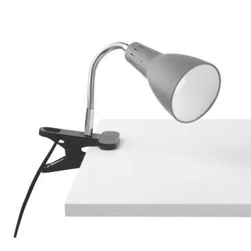 LAMPADA LOGIKO GRIGIA CON PINZA 1XE14 11,5X7,3X36,5CM