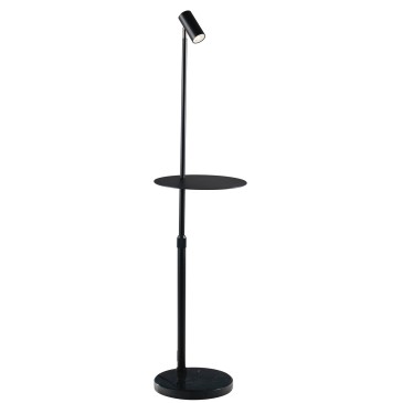 Lampadaire relax réglable noir/marbre 1 x GU10 30 x 150 cm